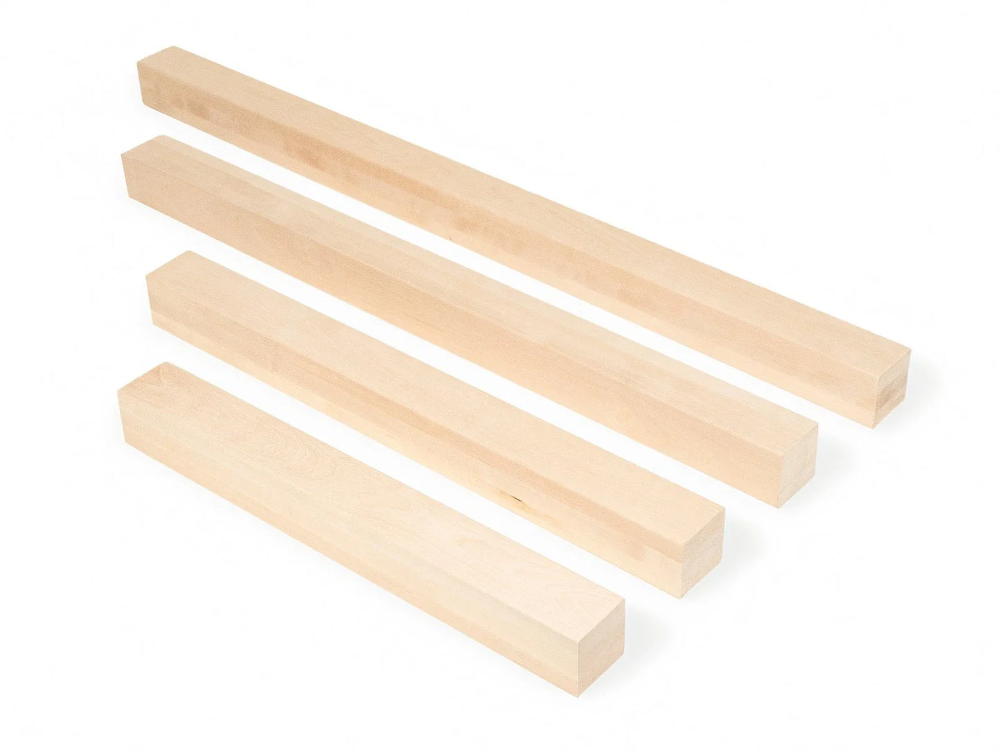 Belka klejona z brzozy A/B 70x70 mm, surowa, kwadratowy przekrój, lite drewno