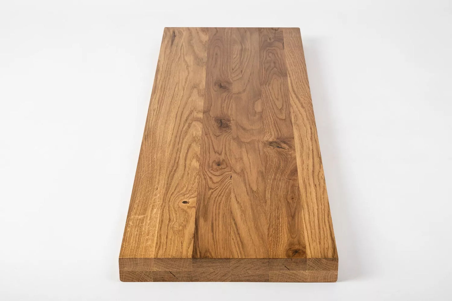 Shelf Stair tread Risers Windowsill Oak Rustic, full stave lamellas, 35 mm, 2-layer, Bronze oil