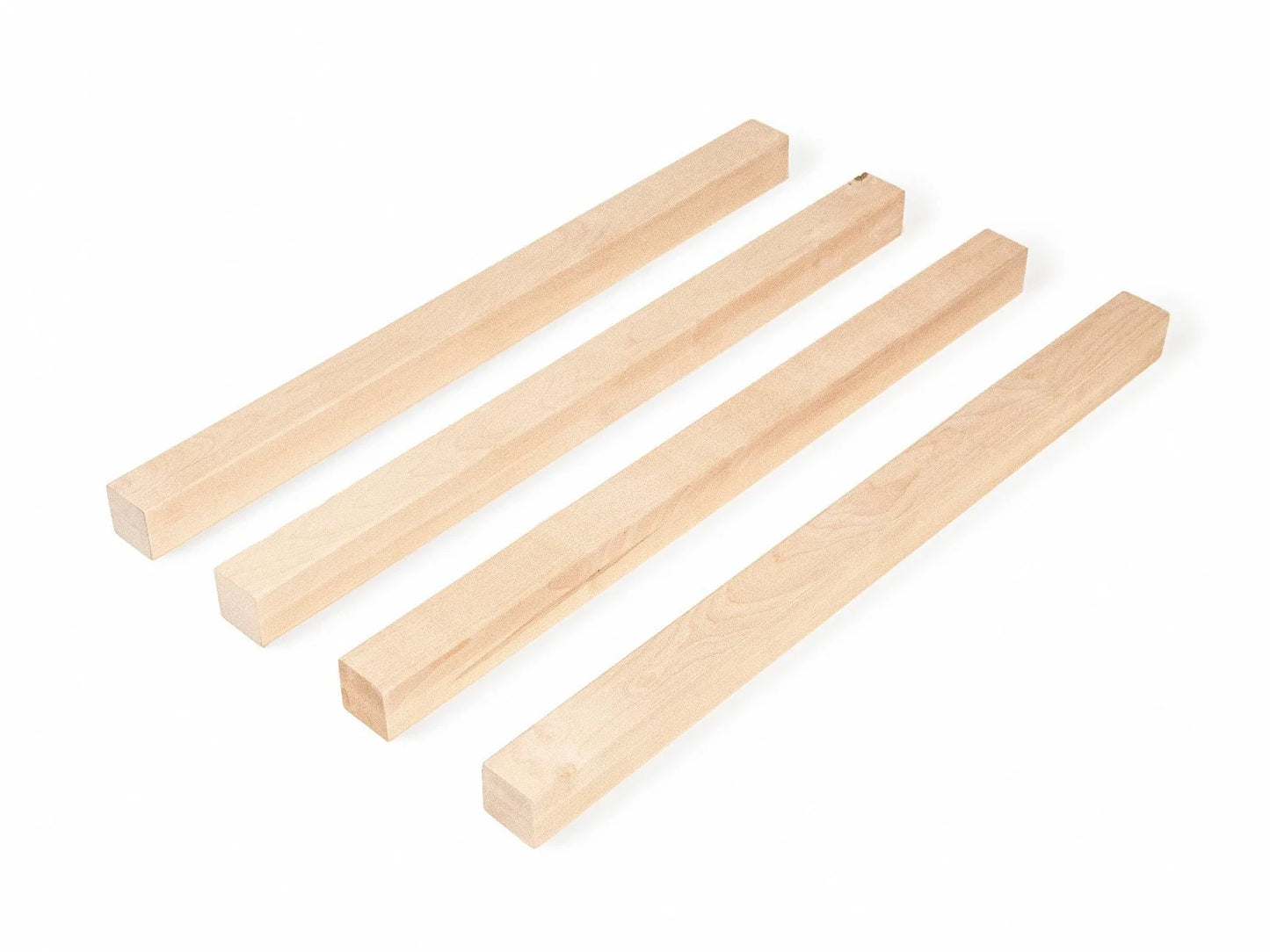Belka klejona z brzozy A/B 50x50 mm, surowa, kwadratowy przekrój, lite drewno