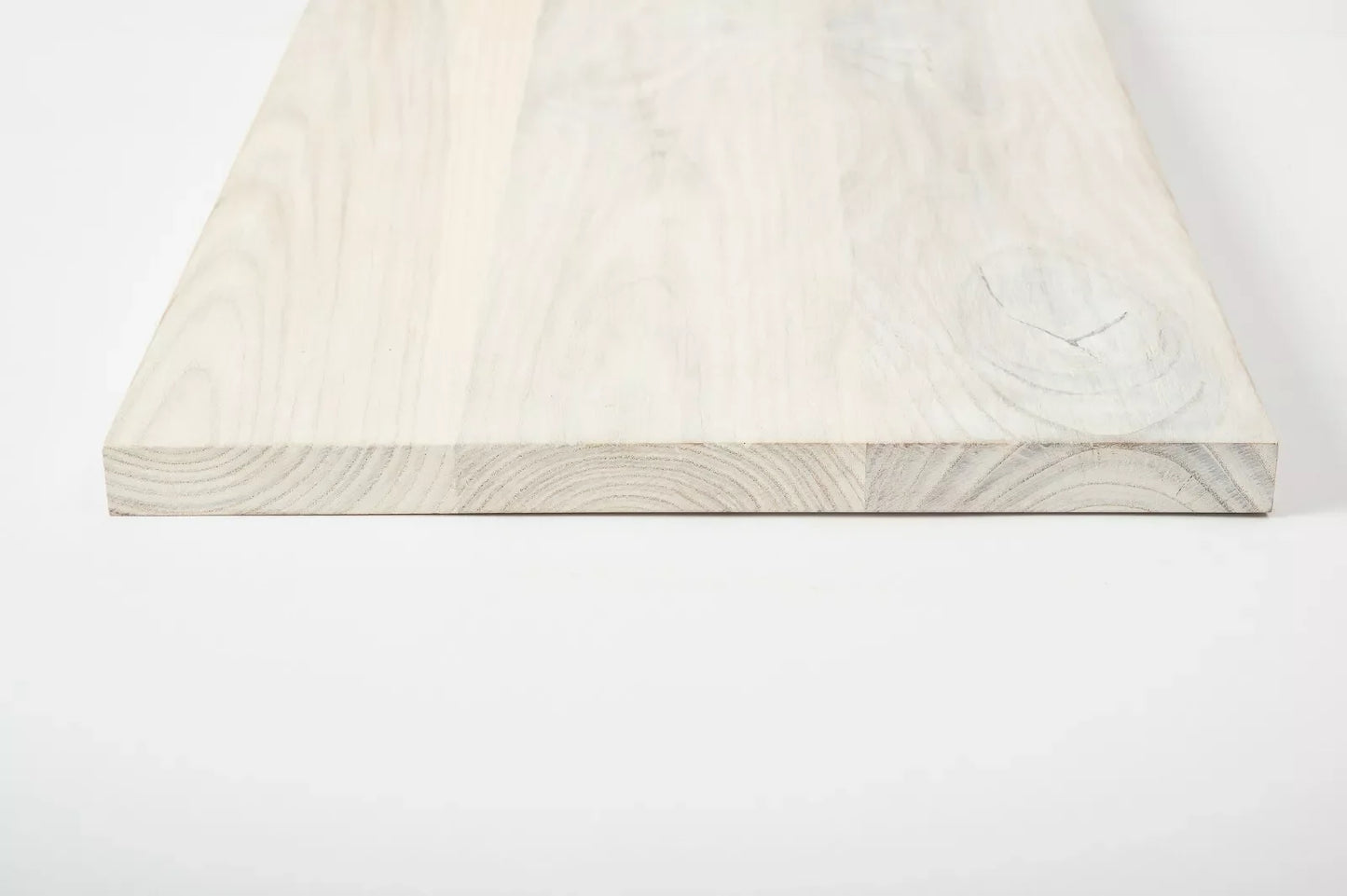 Shelf Stair tread Risers Windowsill Ash Rustic, full stave lamellas, 20 mm, Chalked white oil