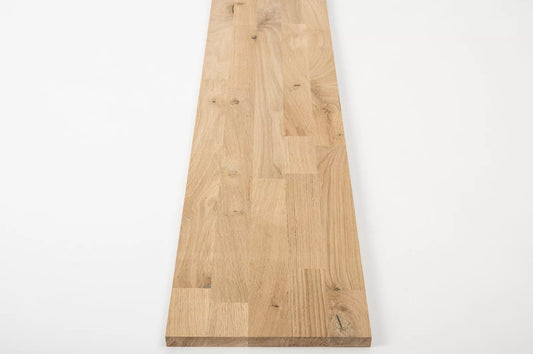 Lepený panel s plnými hranami DIY Oak Rustic, lamely spojované prsty s pevnou šířkou, 20 mm