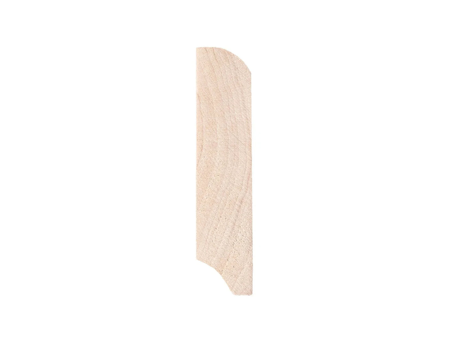 Listwa przypodłogowa lite drewno brzozowe, rustykalna 24x100 mm, olej woskowy twardy naturalny biały, długość 2000 mm, z promieniem 5 mm, bez wypełnienia