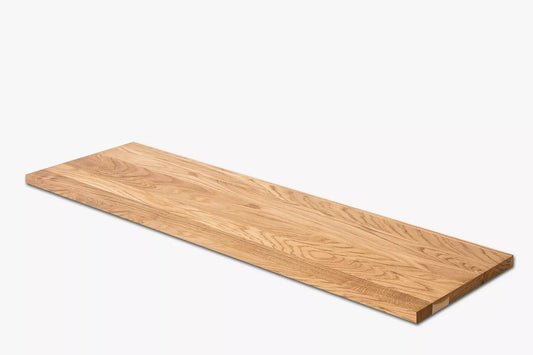 Shelf Stair tread Risers Windowsill Oak A/B, full stave lamellas, 26 mm, Matte lacquered