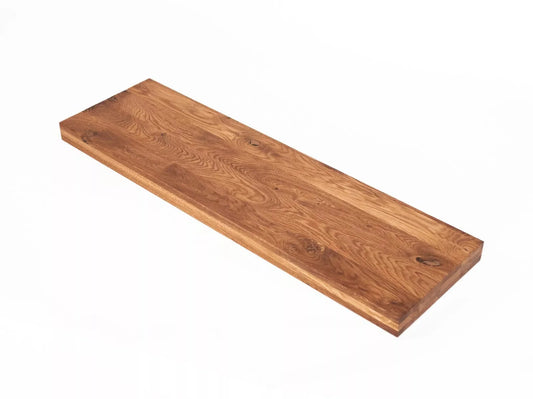 Półka Stopień schodowy Podstopnica Parapet Dąb Rustykalny, lamele lite, 52 mm, 3-warstwowa, Naturalne olejowanie