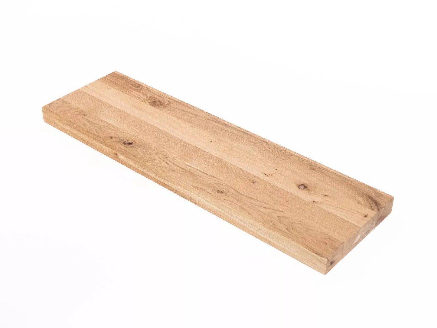 Półka Stopień schodowy Podstopnica Parapet Dąb Rustykalny, lamele lite, 52 mm, 3-warstwowa, Twardy olej woskowy naturalny biały