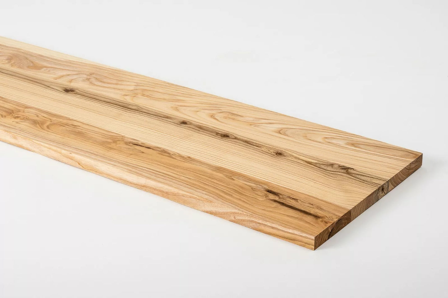 Shelf Stair tread Risers Windowsill Ash Rustic, full stave lamellas, 20 mm, Hard wax oil natur (colourless)