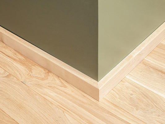 Listwa przypodłogowa z litej brzozy, klasa A/B, 24x60 mm, surowa, długość 2000 mm, zaokrąglony rant R = 5 mm