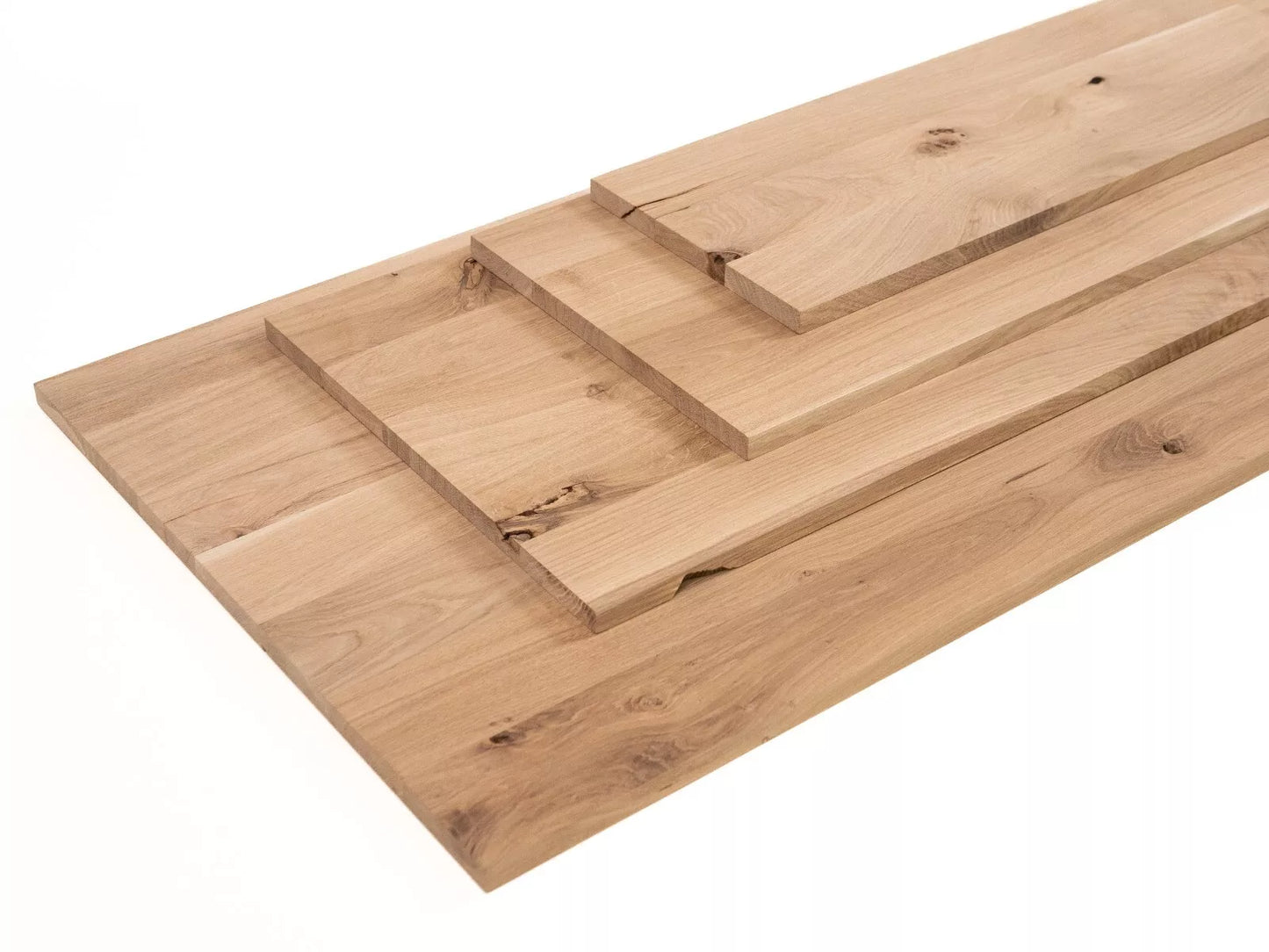 Solid edge glued panel DIY Oak Rustic, full stave lamellas with fixed width, 16 mm