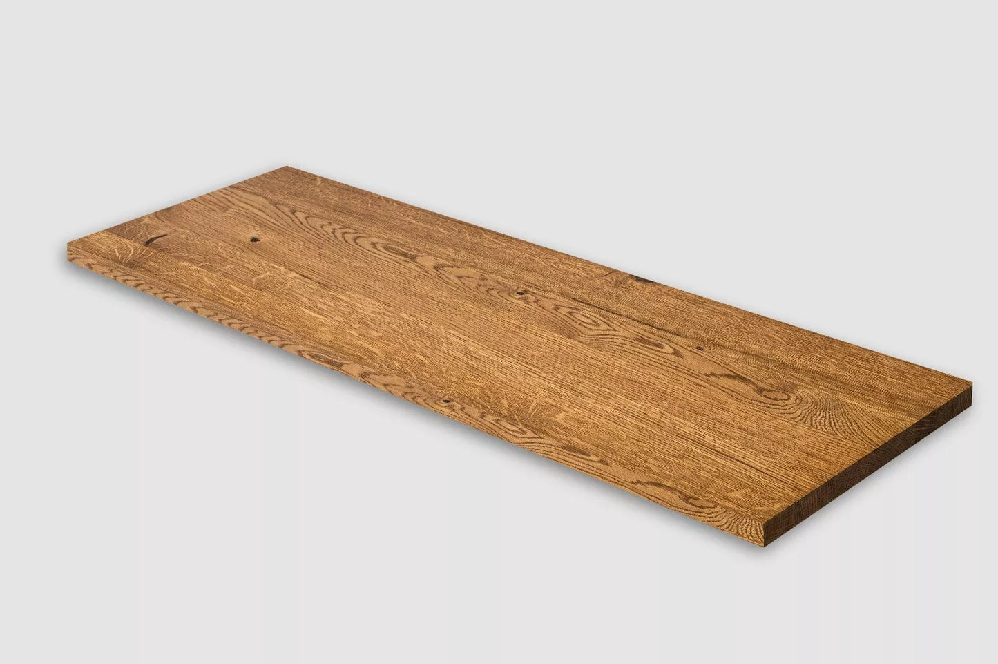 Shelf Stair tread Risers Windowsill Oak Rustic, full stave lamellas, 26 mm, Antique oil