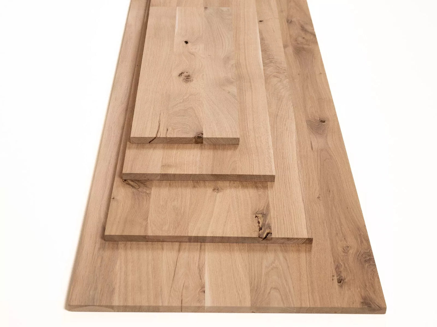 Solid edge glued panel DIY Oak Rustic, full stave lamellas with fixed width, 16 mm