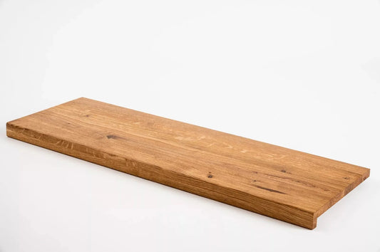 Stopień schodowy Parapet z nawisem Dąb Rustykalny, lamele lite, 16 mm, Naturalne olejowanie