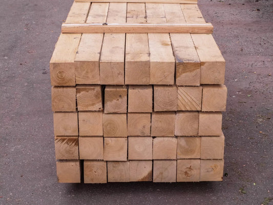 Świeżo cięta belka dębowa, 100x100x2400 mm