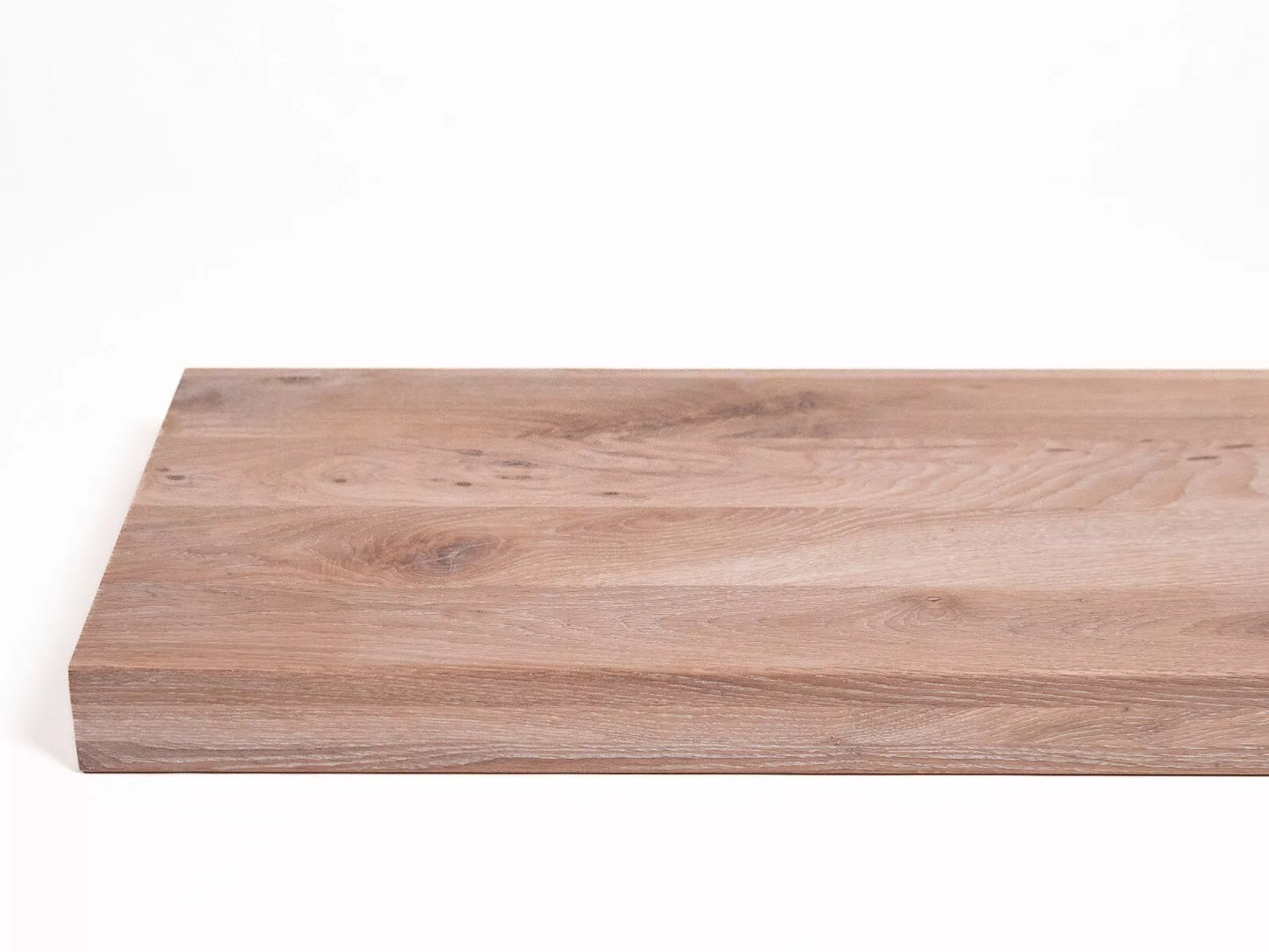 Shelf Stair tread Risers Windowsill Oak Rustic, full stave lamellas, 52 mm, 3-layer, White oil