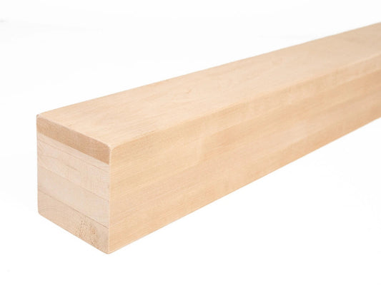 Belka klejona z brzozy A/B 100x100 mm, twardy wosk olej biały naturalny, kwadratowy przekrój, lite drewno