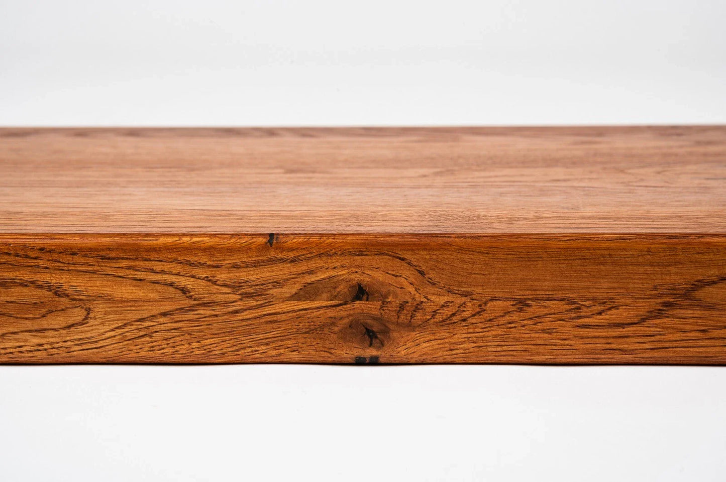 Shelf Stair tread Risers Windowsill Oak Rustic, full stave lamellas, 40 mm, 2-layer, Cherry oil