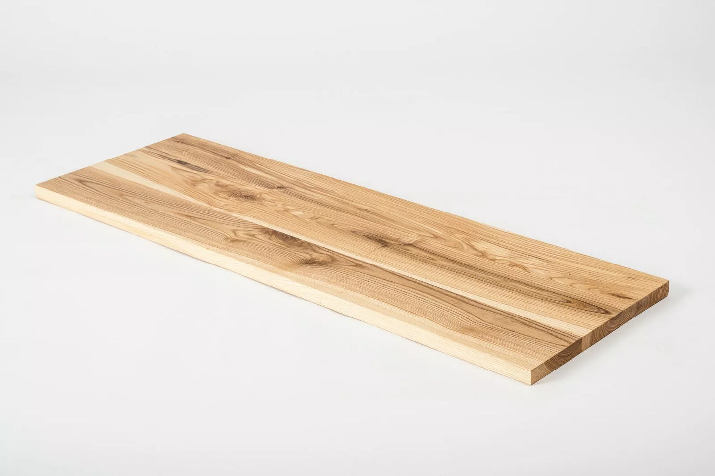 Shelf Stair tread Risers Windowsill Ash Rustic, full stave lamellas, 20 mm, Matte lacquered
