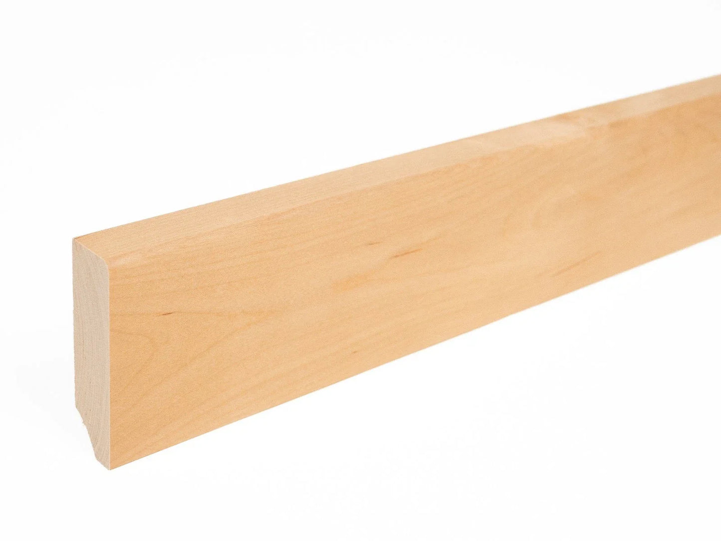 Listwa przypodłogowa lita brzozowa A/B 24x80 mm, lakier matowy, 2000 mm, z promieniem 5 mm