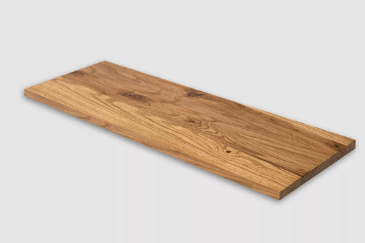 Shelf Stair tread Risers Windowsill Oak Rustic, full stave lamellas, 26 mm, Bronze oil