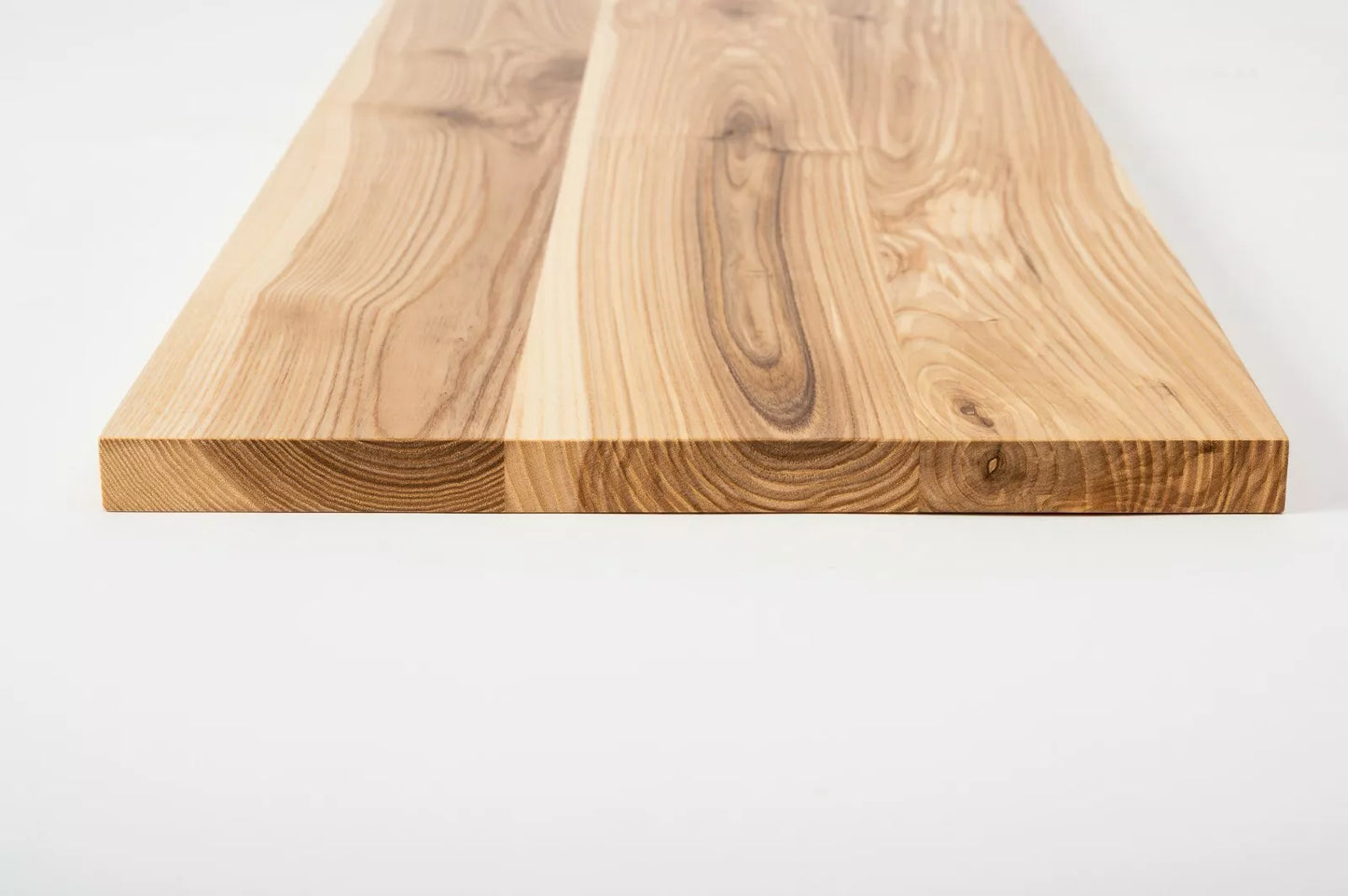 Shelf Stair tread Risers Windowsill Ash Rustic, full stave lamellas, 20 mm, Matte lacquered