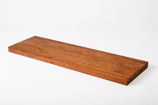 Shelf Stair tread Risers Windowsill Oak Rustic, full stave lamellas, 35 mm, 2-layer, Cherry oil