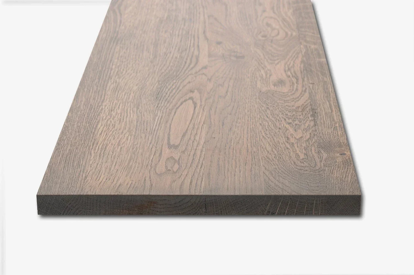 Shelf Stair tread Risers Windowsill Oak Rustic, full stave lamellas, 26 mm, Graphite oil