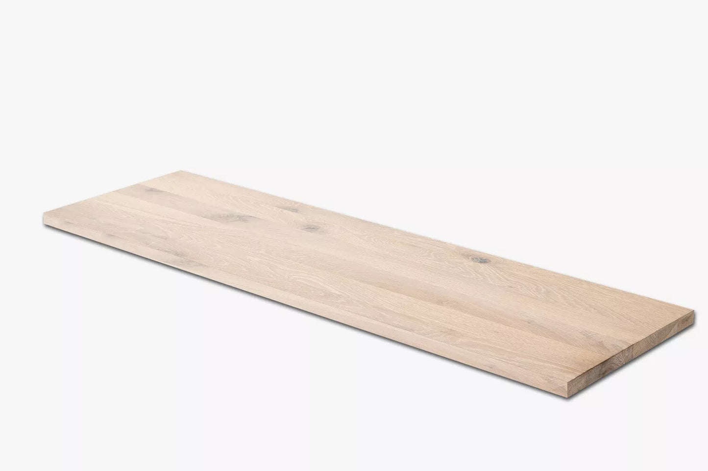 Shelf Stair tread Risers Windowsill Oak Rustic, full stave lamellas, 20 mm, White oil