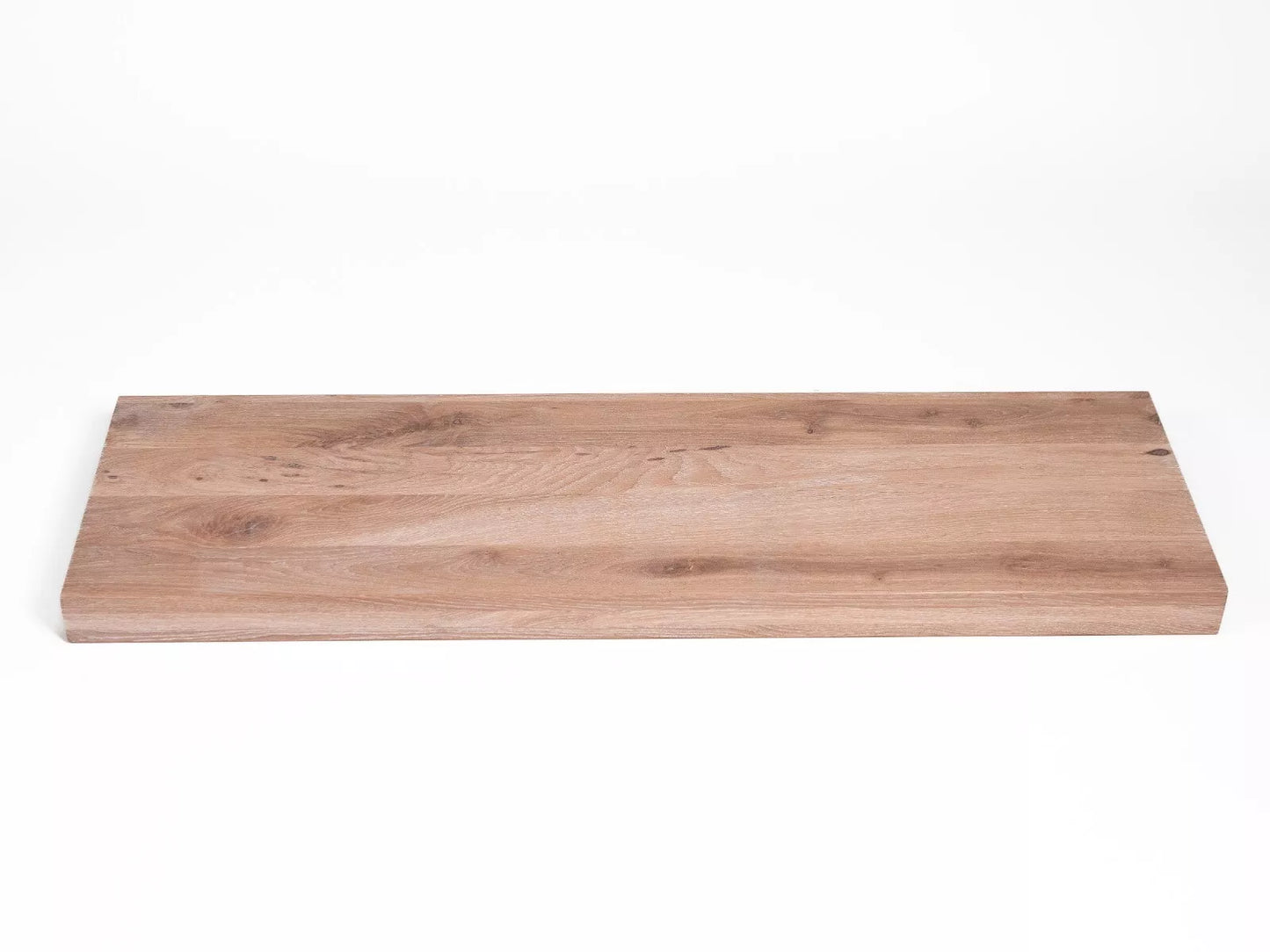 Shelf Stair tread Risers Windowsill Oak Rustic, full stave lamellas, 52 mm, 3-layer, White oil