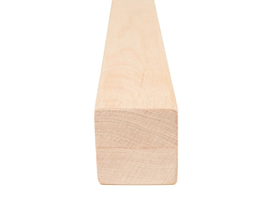 Belka klejona z brzozy A/B 50x50 mm, twardy wosk olej biały naturalny, kwadratowy przekrój, lite drewno