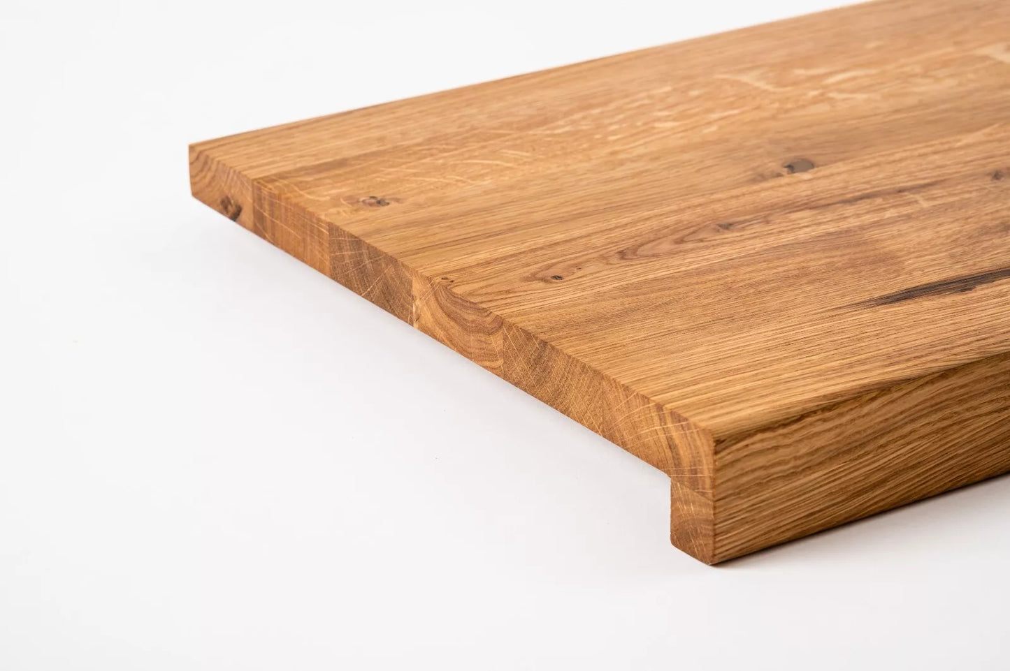 Stopień schodowy Parapet z nawisem Dąb Rustykalny, lamele lite, 20 mm, Naturalne olejowanie