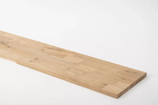 Lepený panel s plnými hranami DIY Oak Rustic, lamely spojované prsty s pevnou šířkou, 26 mm