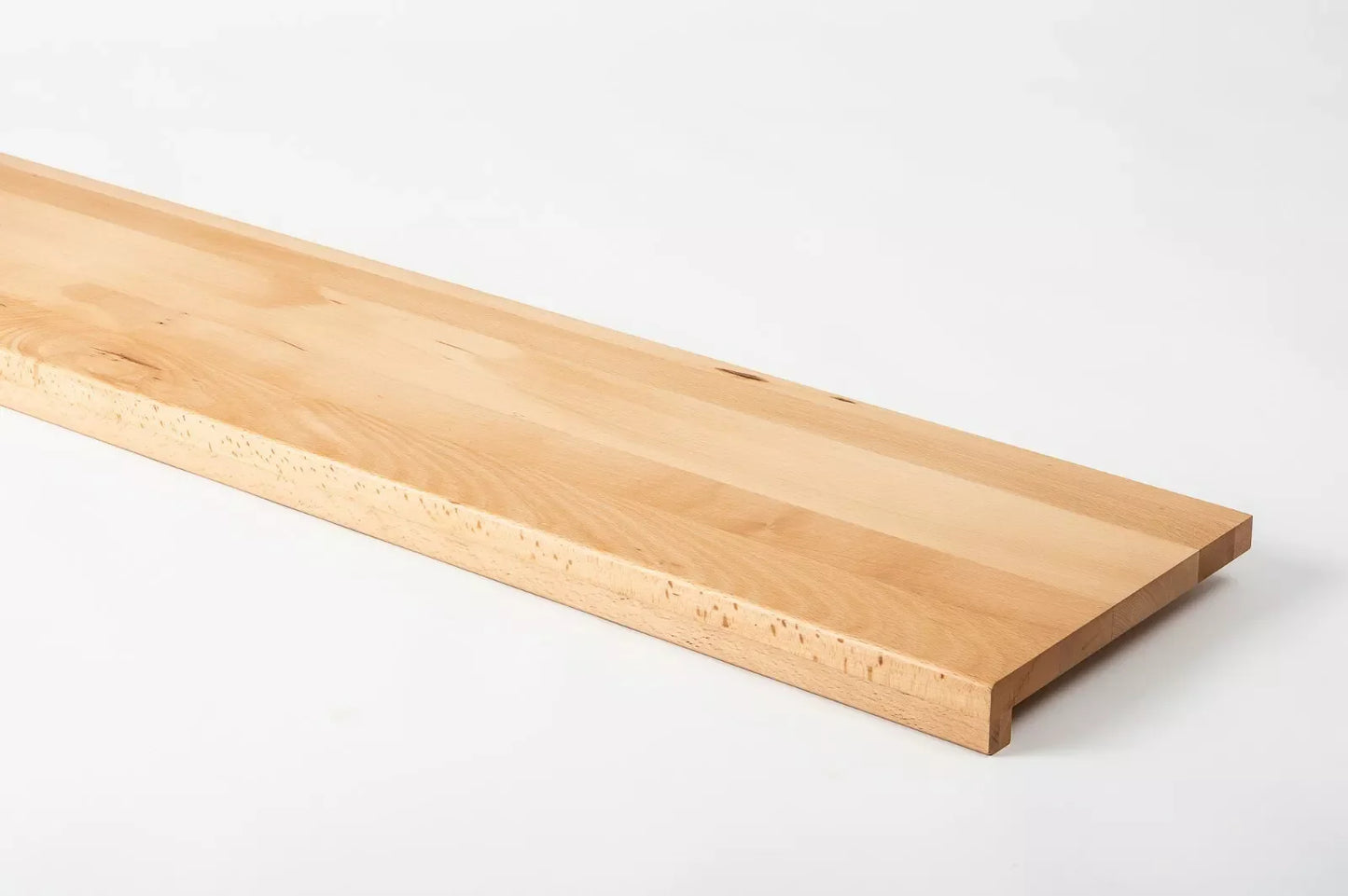 Stopień schodowy Parapet z nawisem Parzony Buk A/B, lamele lite, 26 mm, Twardy olej woskowy natur (bezbarwny)