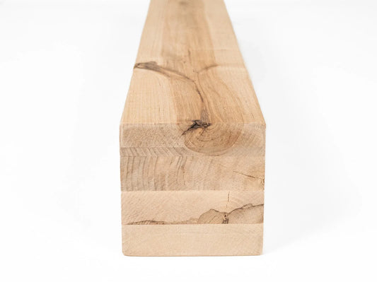 Belka klejona z brzozy Rustykalna 100x100 mm, twardy wosk olej biały naturalny, kwadratowy przekrój, lite drewno