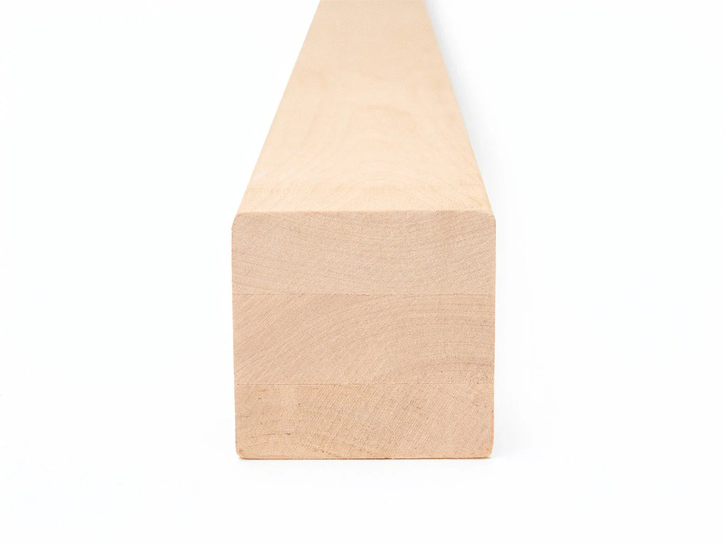 Belka klejona z brzozy A/B 70x70 mm, surowa, kwadratowy przekrój, lite drewno