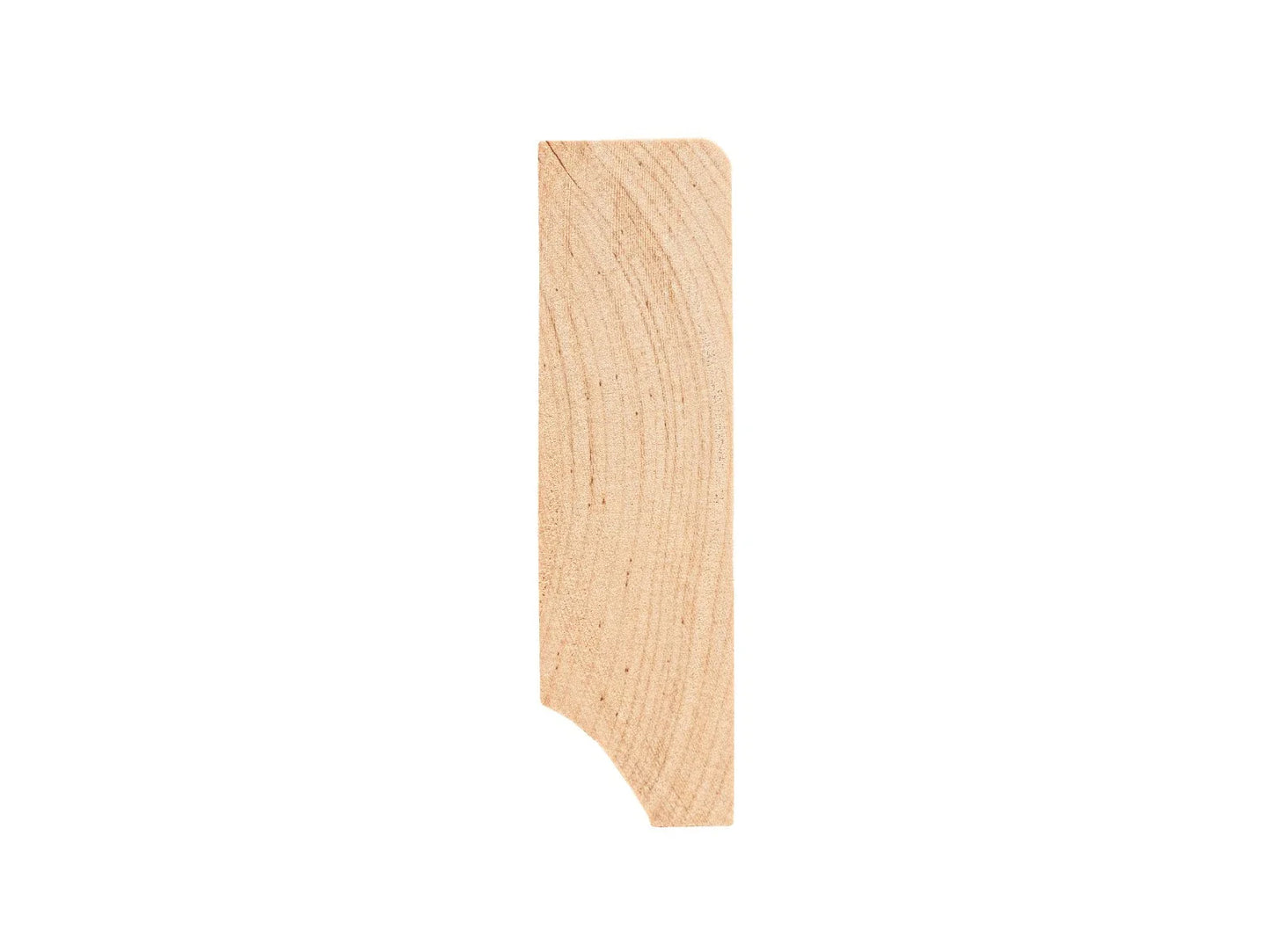 Listwa przypodłogowa lita brzozowa A/B 24x80 mm, lakier matowy, 2000 mm, z promieniem 5 mm
