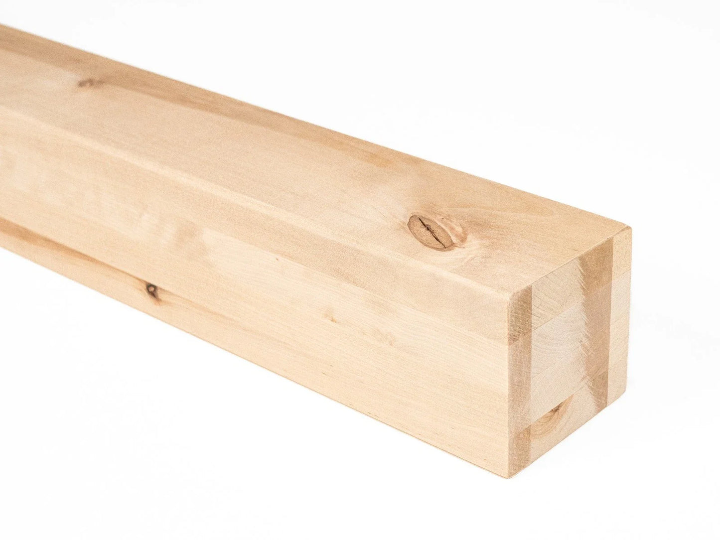 Belka klejona z brzozy Rustykalna 100x100 mm, twardy wosk olej biały naturalny, kwadratowy przekrój, lite drewno
