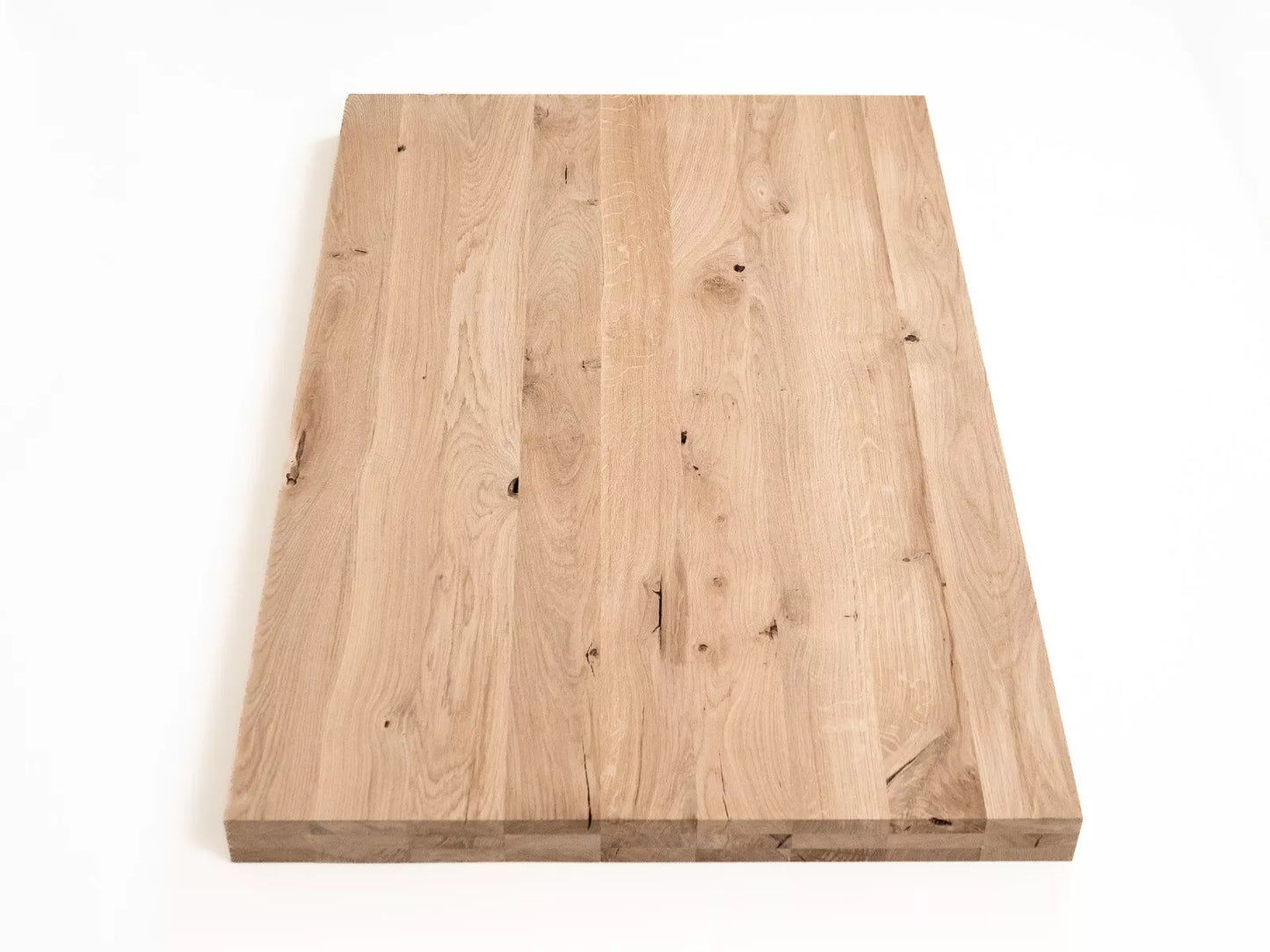 Lepený panel s plnými hranami DIY Oak Rustic, lamely z plných prken s pevnou šířkou, 52 mm, 3vrstvý