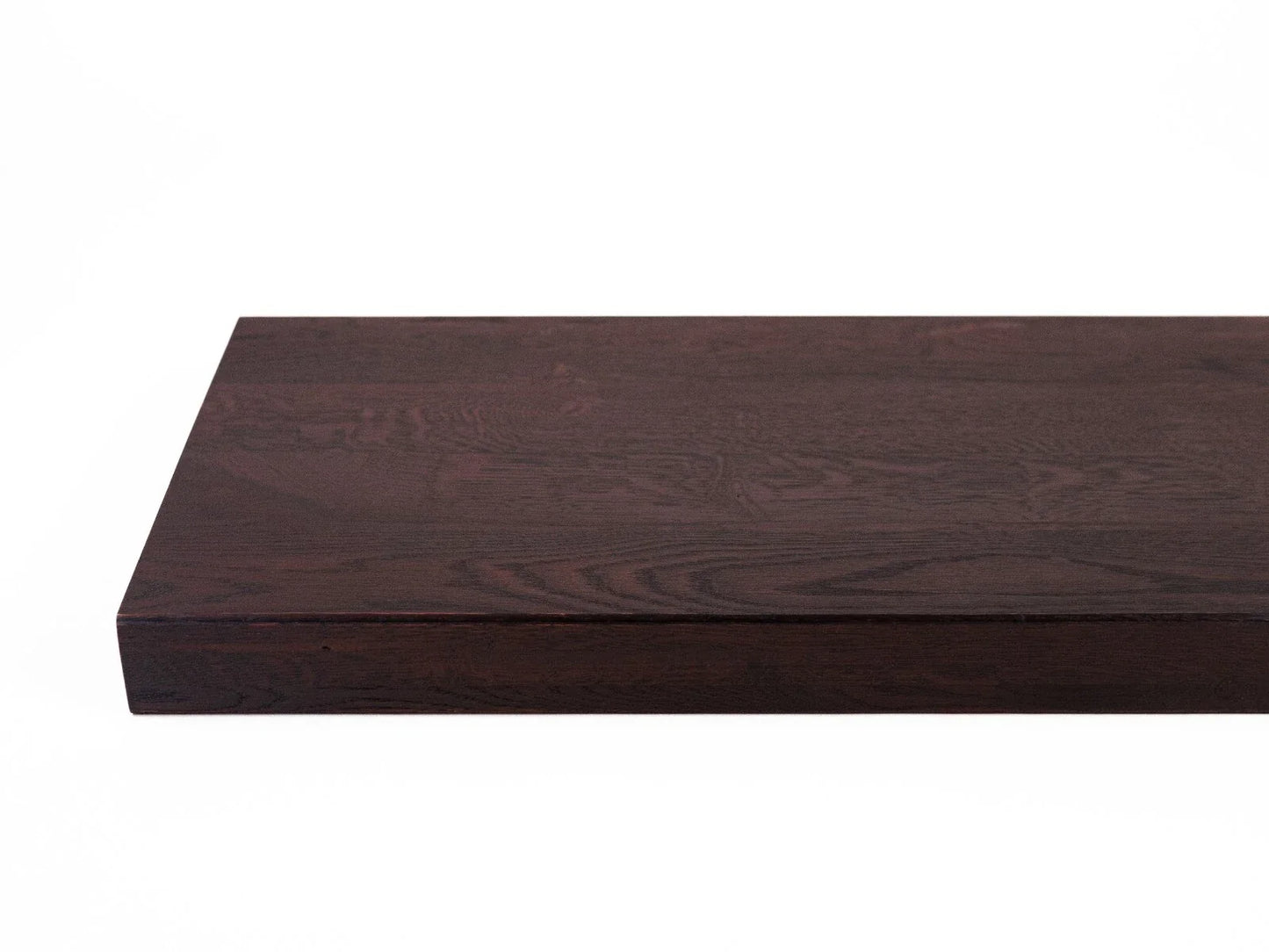 Shelf Stair tread Risers Windowsill Oak Rustic, full stave lamellas, 52 mm, 3-layer, Dark walnut oiled