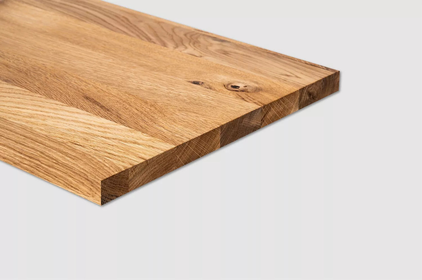 Shelf Stair tread Risers Windowsill Oak Rustic, full stave lamellas, 16 mm, Hard wax oil natur (colourless)