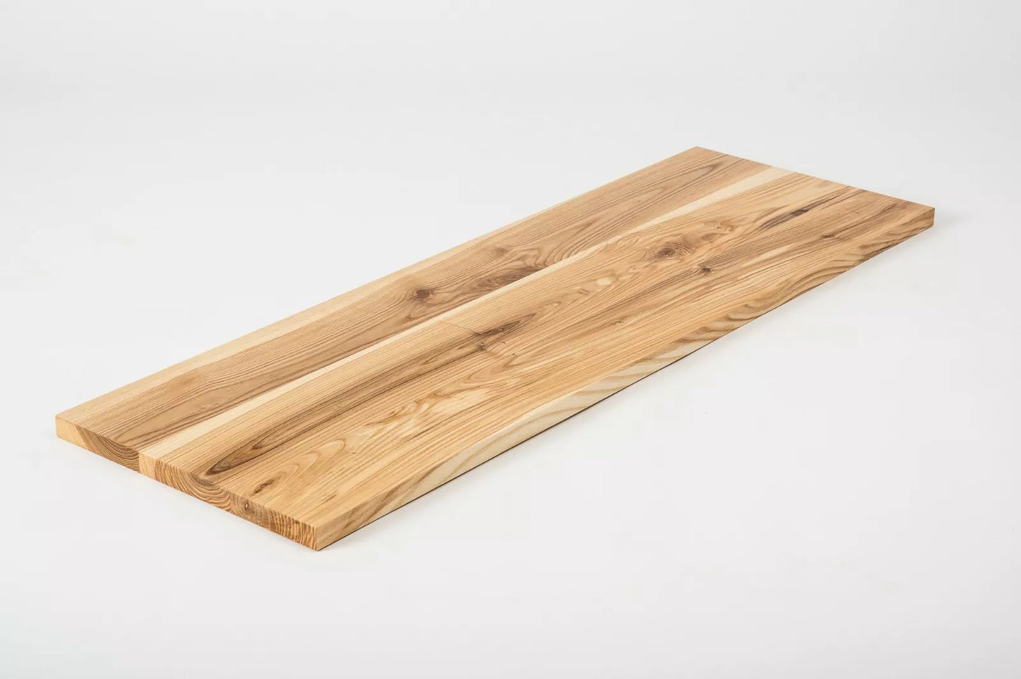 Shelf Stair tread Risers Windowsill Ash Rustic, full stave lamellas, 20 mm, Matte lacquered