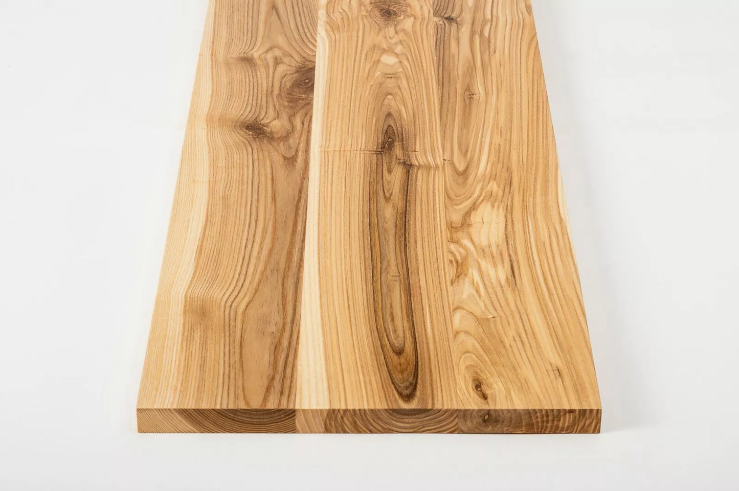Shelf Stair tread Risers Windowsill Ash Rustic, full stave lamellas, 20 mm, Matte lacquered