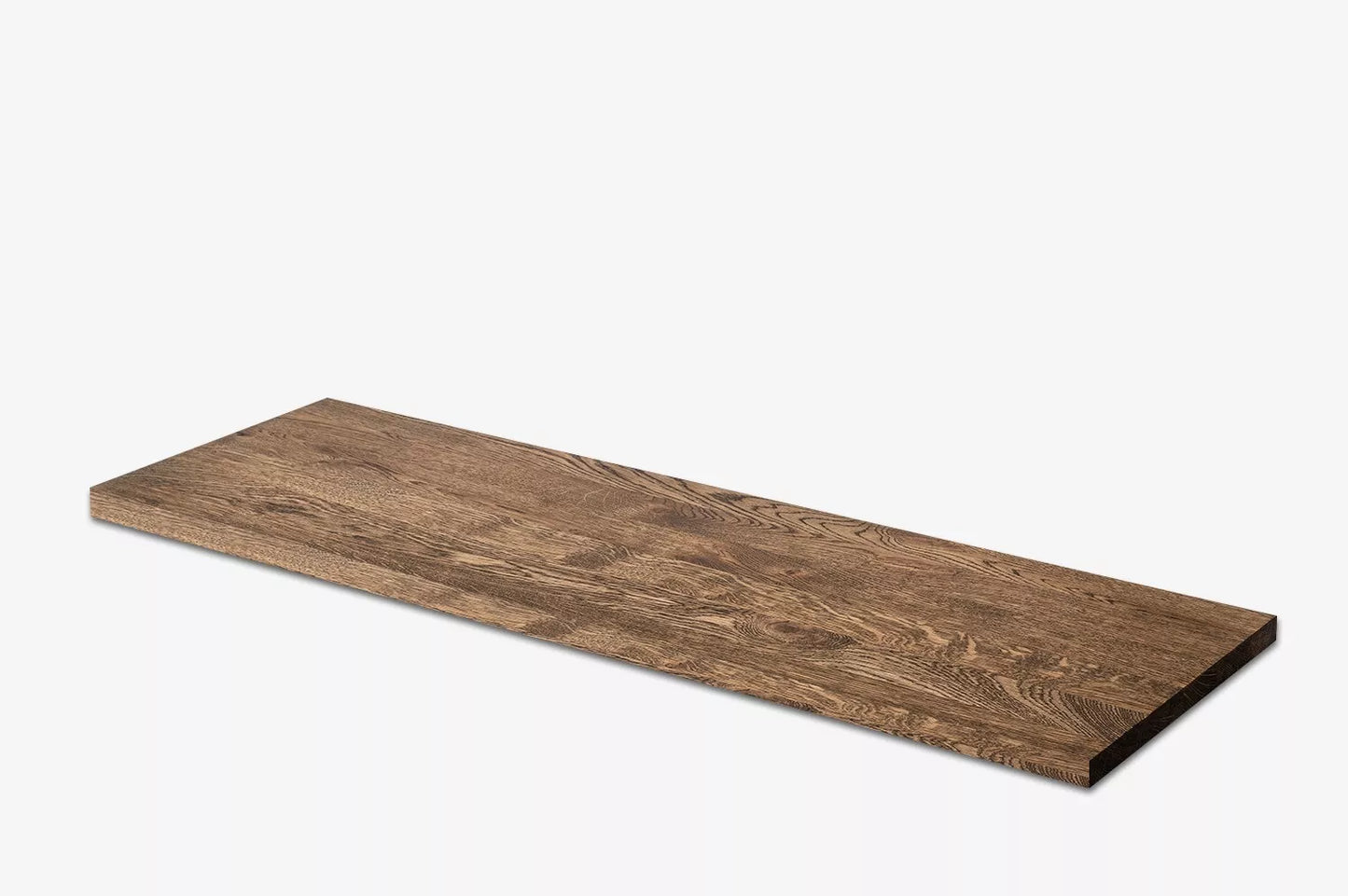 Shelf Stair tread Risers Windowsill Oak Rustic, full stave lamellas, 20 mm, Smoked oil