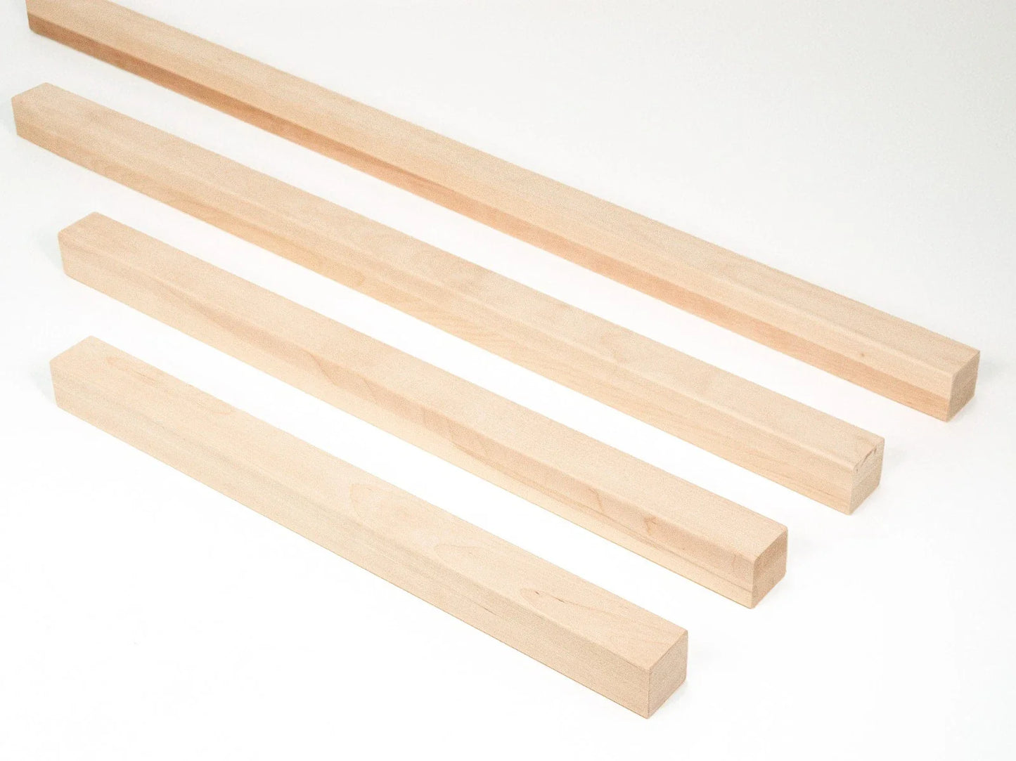 Belka klejona z brzozy A/B 50x50 mm, twardy wosk olej biały naturalny, kwadratowy przekrój, lite drewno
