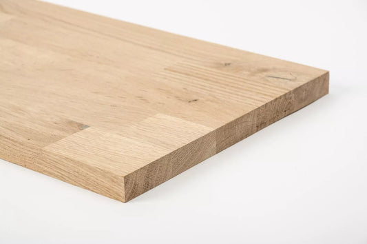 Lepený panel s plnými hranami DIY Oak Rustic, lamely spojované prsty s pevnou šířkou, 26 mm