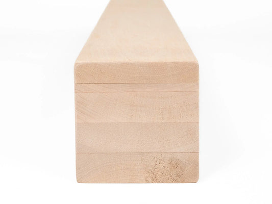 Belka klejona z brzozy A/B 100x100 mm, twardy wosk olej biały naturalny, kwadratowy przekrój, lite drewno