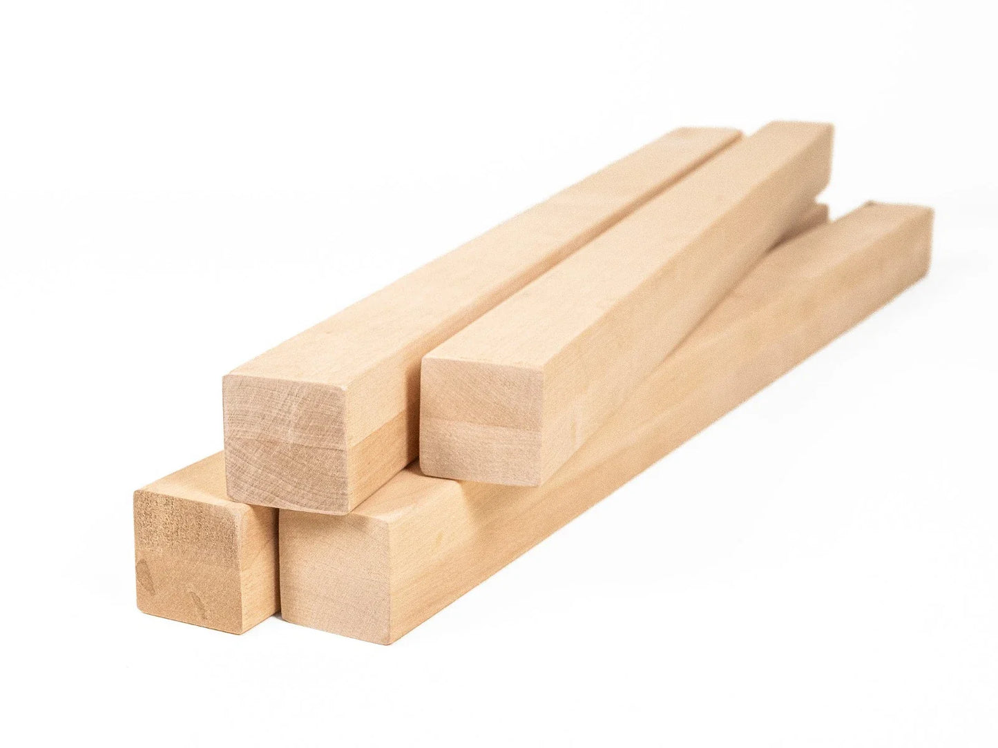 Belka klejona z brzozy A/B 50x50 mm, surowa, kwadratowy przekrój, lite drewno
