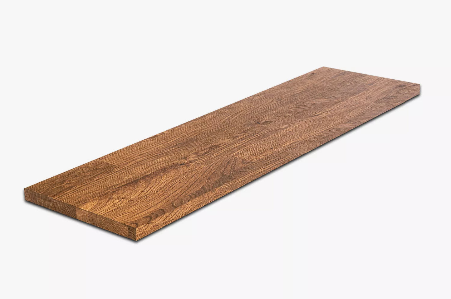 Shelf Stair tread Riser Windowsill Oak Rustic, finger jointed lamellas, 20 mm, Antique oil