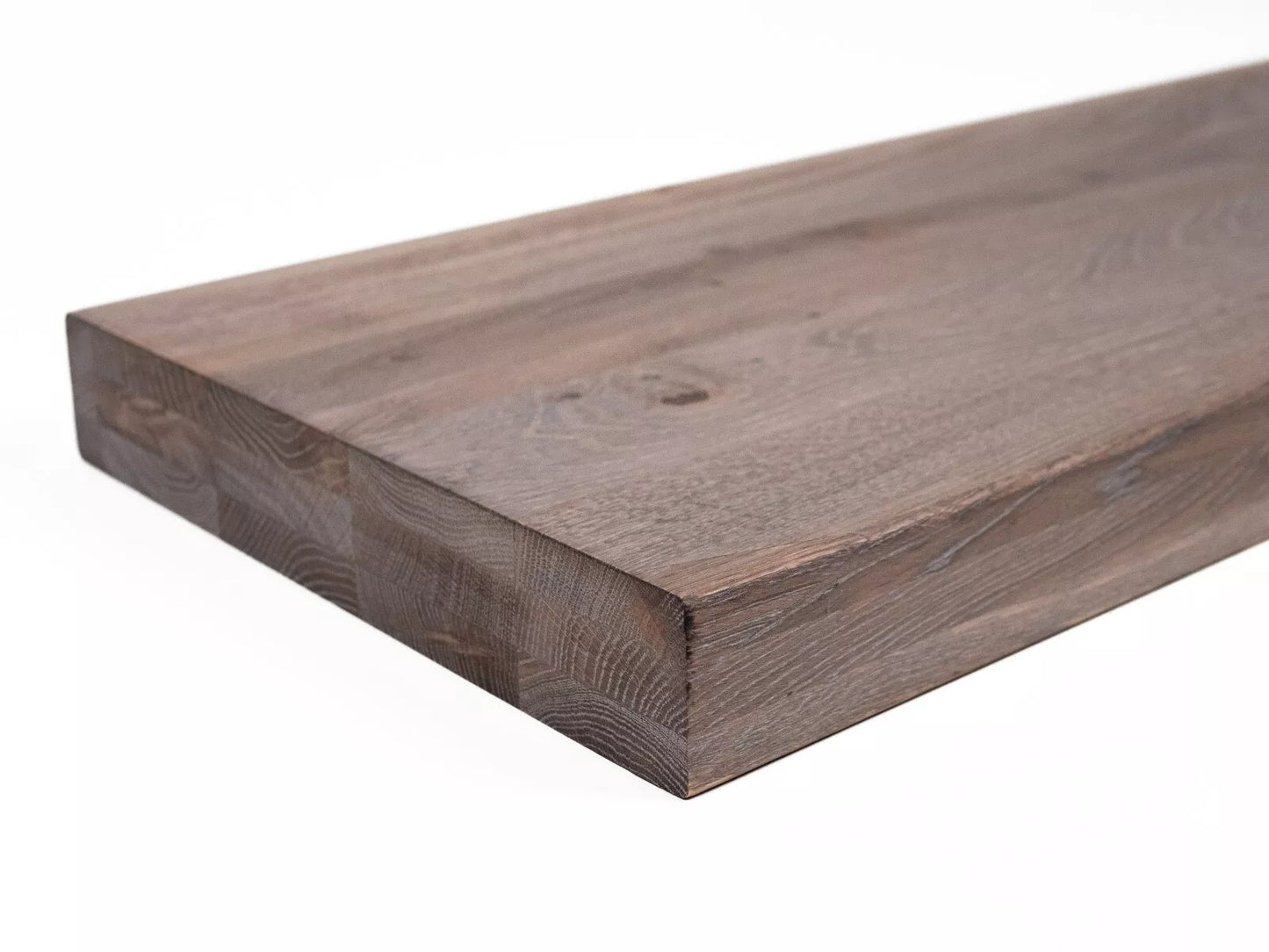 Stair tread Windowsill Risers Oak Rustic, full stave lamellas, 52 mm, 3-layer, Weathered natural white oiled