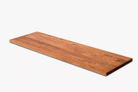 Półki Stopnie schodowe Podstopnice Parapety Dąb Rustykalny, lamele lite, 16 mm, Olej wiśniowy