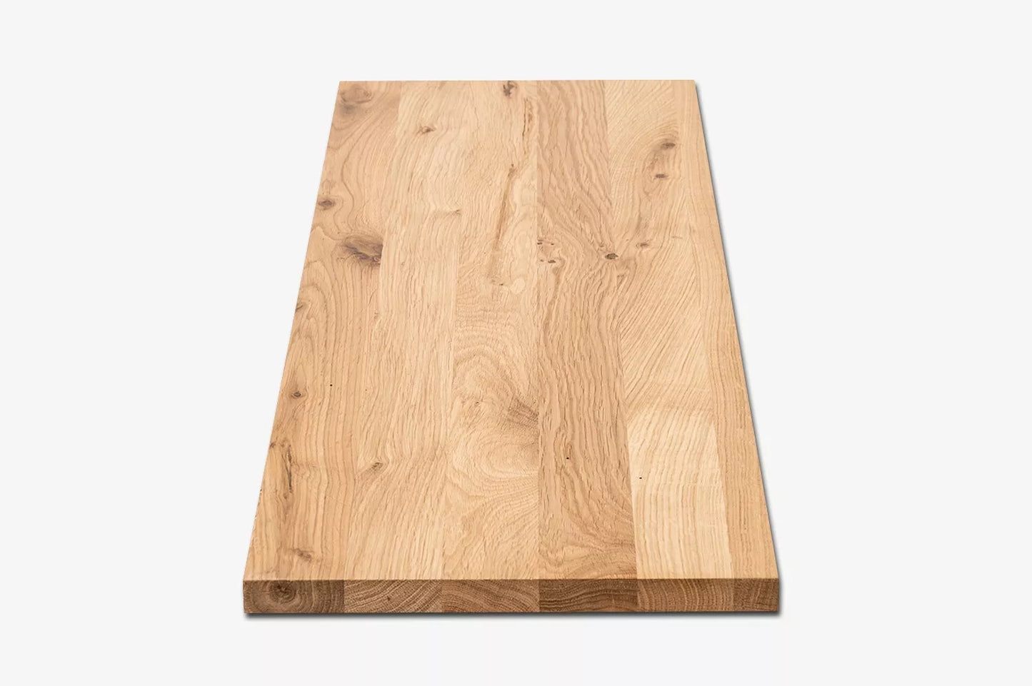 Shelf Stair tread Risers Windowsill Oak Rustic, full stave lamellas, 16 mm, Hard wax oil nature white