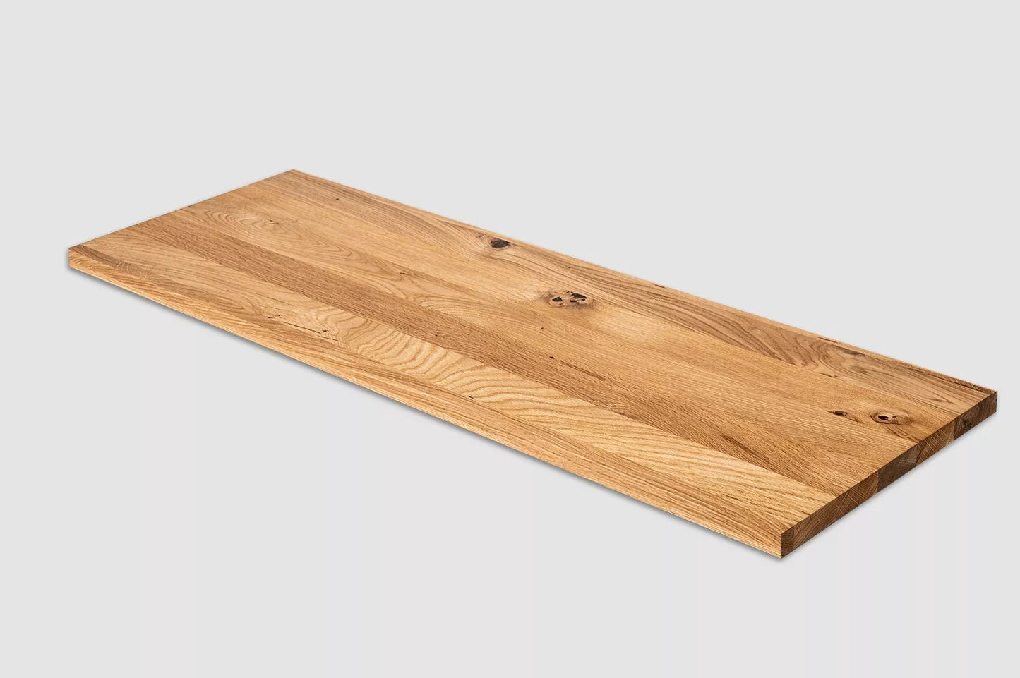 Shelf Stair tread Risers Windowsill Oak Rustic, full stave lamellas, 16 mm, Hard wax oil natur (colourless)